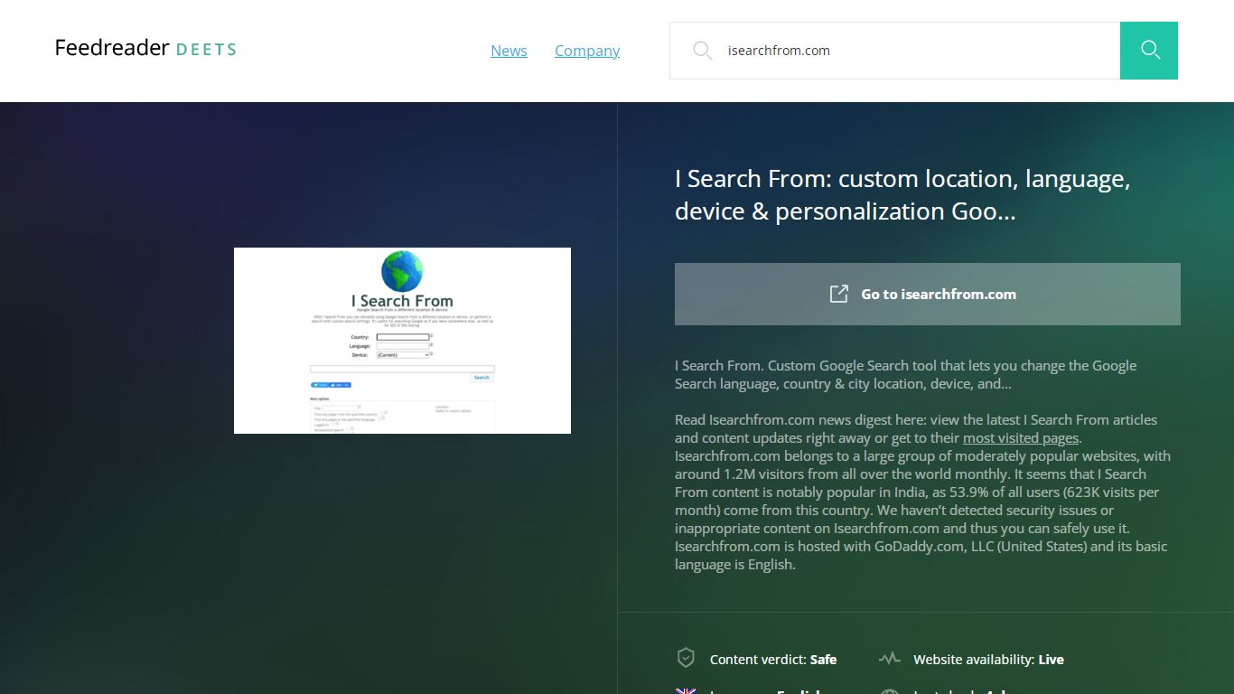 Get Isearchfrom.com news - I Search From: custom location, language ...
